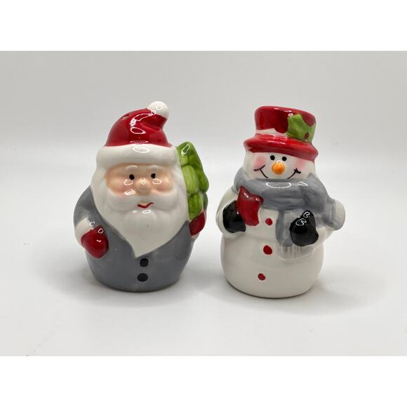 Santa & Snowman Salt & Pepper Shaker set, New in box! - Picture 1 of 4